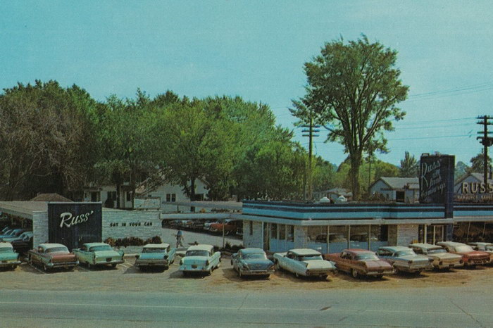 Holland MI 1950s-60s CARS @ RUSS DRIVE-IN